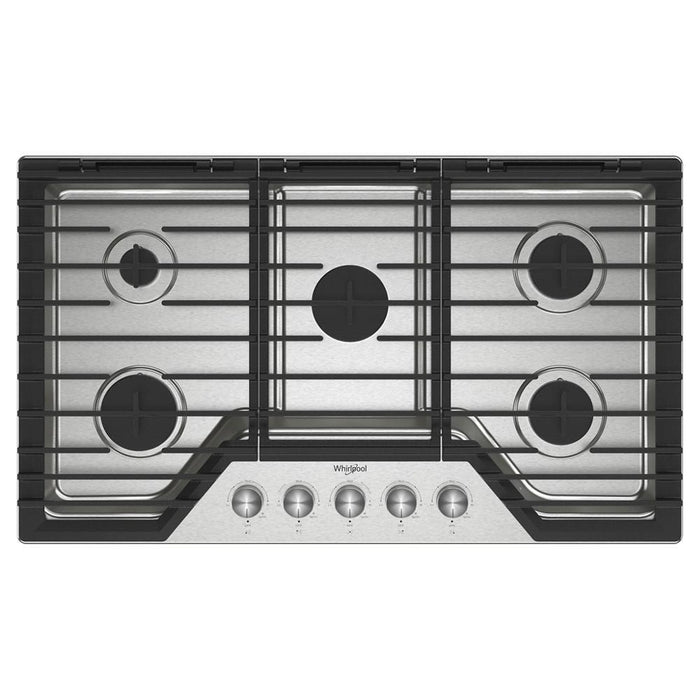 Whirlpool WCGK7036PS 36-Inch Gas Cooktop With Fifth Burner