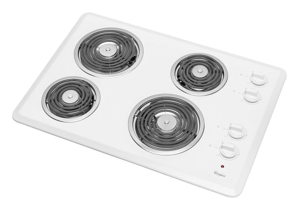 Whirlpool WCC31430AW 30" Electric Cooktop With Dishwasher-Safe Knobs