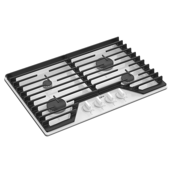 Whirlpool WCGK5030PW 30-Inch Gas Cooktop With Ez-2-Lift&#8482; Hinged Cast-Iron Grates