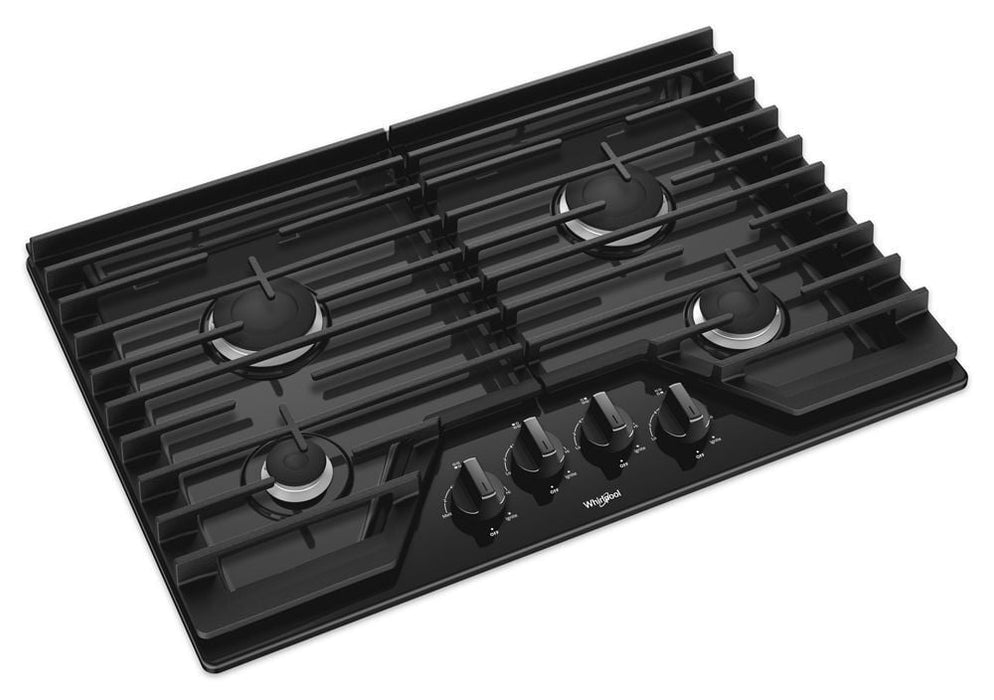 Whirlpool WCG55US0HB 30-Inch Gas Cooktop With Ez-2-Lift Hinged Cast-Iron Grates