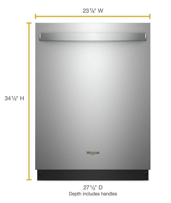 Whirlpool WDT970SAHZ Stainless Steel Tub Dishwasher With Third Level Rack