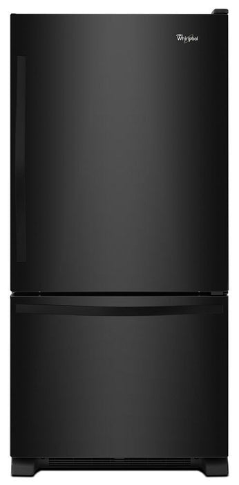 Whirlpool WRB322DMBB 33-Inches Wide Bottom-Freezer Refrigerator With Spillguard Glass Shelves - 22 Cu. Ft