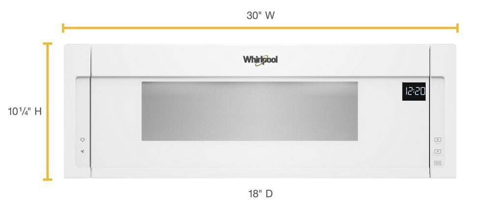 Whirlpool WML55011HW 1.1 Cu. Ft. Low Profile Microwave Hood Combination