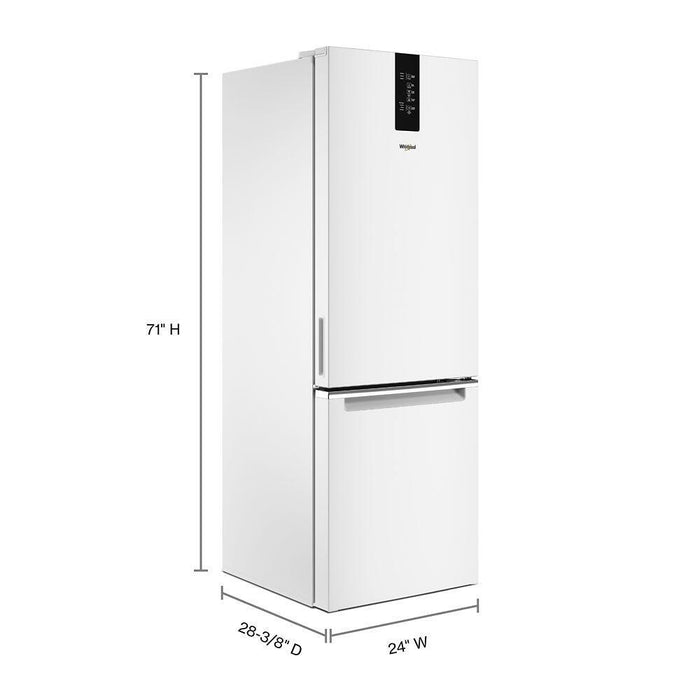 Whirlpool WRB533CZJW 24-Inch Wide Bottom-Freezer Refrigerator - 12.7 Cu. Ft.