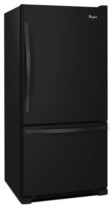 Whirlpool WRB329DMBB 30-Inches Wide Bottom-Freezer Refrigerator With Spillguard Glass Shelves - 18.7 Cu. Ft.