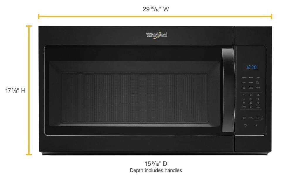 Whirlpool WMH31017HB 1.7 Cu. Ft. Microwave Hood Combination With Electronic Touch Controls