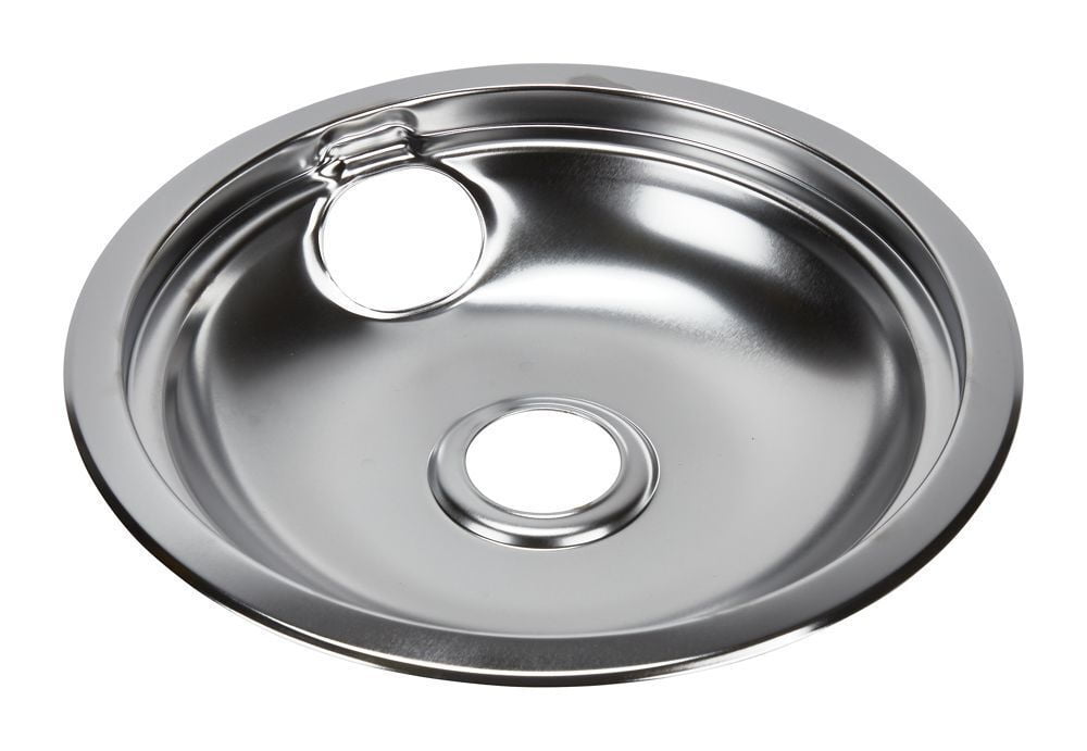 Whirlpool W10196405RW Electric Range Round Burner Drip Bowl, Chrome