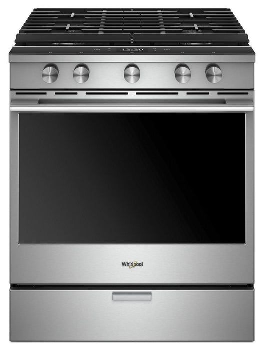 Whirlpool WEGA25H0HZ 5.8 Cu. Ft. Smart Slide-In Gas Range With Ez-2-Lift Hinged Cast-Iron Grates