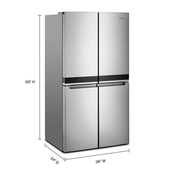 Whirlpool WRQA59CNKZ 36-Inch Wide Counter Depth 4 Door Refrigerator - 19.4 Cu. Ft.