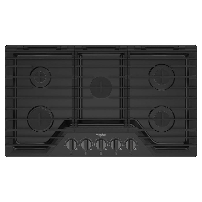 Whirlpool WCGK5036PV 36-Inch Gas Cooktop With Ez-2-Lift&#8482; Hinged Cast-Iron Grates