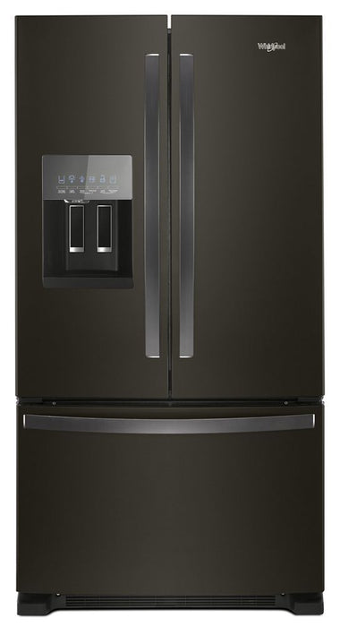 Whirlpool WRF555SDHV 36-Inch Wide French Door Refrigerator In Fingerprint-Resistant Black Stainless Steel - 25 Cu. Ft.