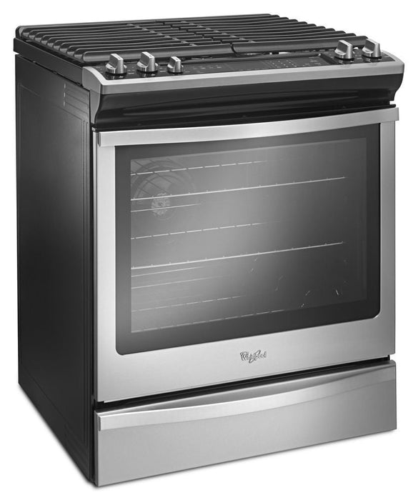 Whirlpool WEG745H0FS 5.8 Cu. Ft. Slide-In Gas Range With Ez-2-Lift Hinged Grates