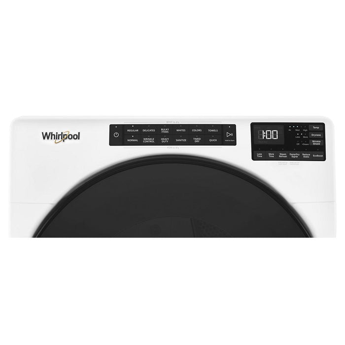 Whirlpool WGD6605MW 7.4 Cu. Ft. Gas Wrinkle Shield Dryer With Steam