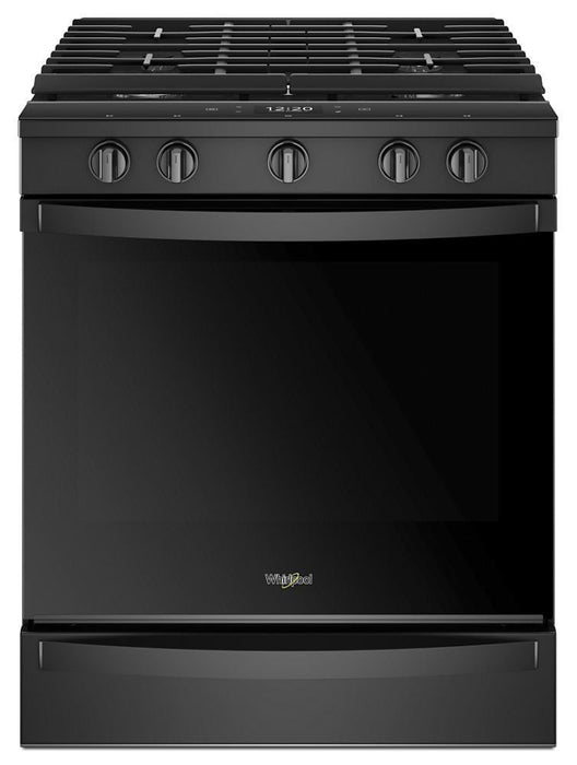 Whirlpool WEG750H0HB 5.8 Cu. Ft. Smart Slide-In Gas Range With Ez-2-Lift Hinged Cast-Iron Grates