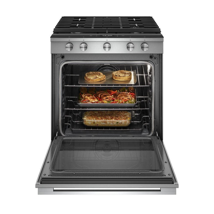 Whirlpool WEGA25H0HZ 5.8 Cu. Ft. Smart Slide-In Gas Range With Ez-2-Lift Hinged Cast-Iron Grates