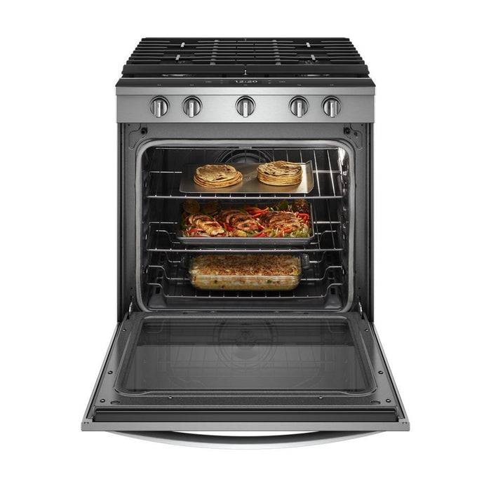 Whirlpool WEG750H0HZ 5.8 Cu. Ft. Smart Slide-In Gas Range With Ez-2-Lift Hinged Cast-Iron Grates