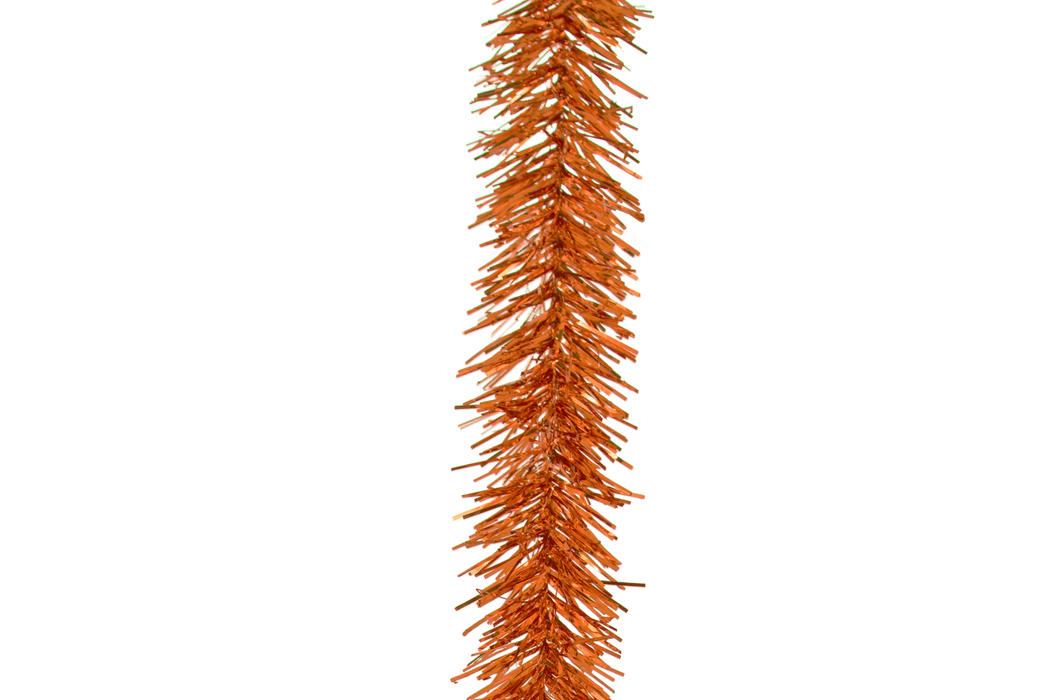 Metallic Orange Tinsel Garland