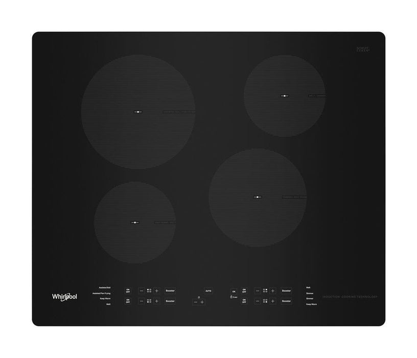 Whirlpool WCI55US4JB 24-Inch Small Space Induction Cooktop With Assisted Cooking Features