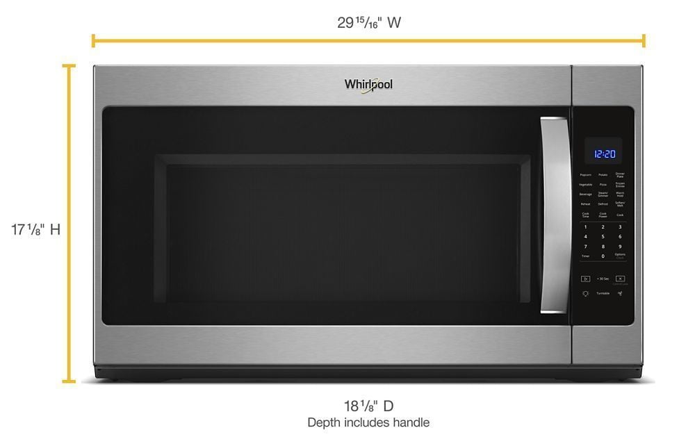 Whirlpool WMH53521HZ 2.1 Cu. Ft. Over-The-Range Microwave With Steam Cooking