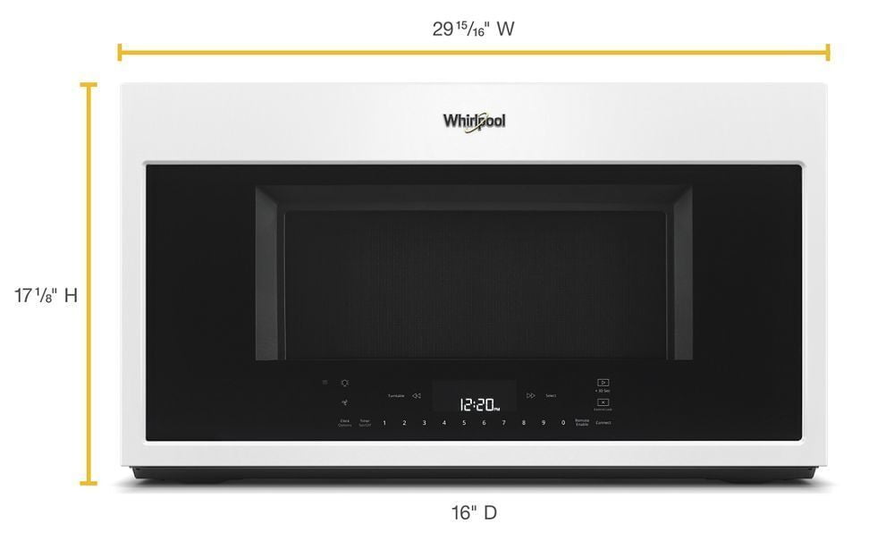 Whirlpool WMH78019HW 1.9 Cu. Ft. Smart Over-The-Range Microwave With Scan-To-Cook Technology 1