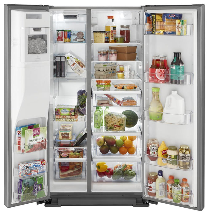 Whirlpool WRSA71CIHZ 36-Inch Wide Contemporary Handle Counter Depth Side-By-Side Refrigerator - 21 Cu. Ft.