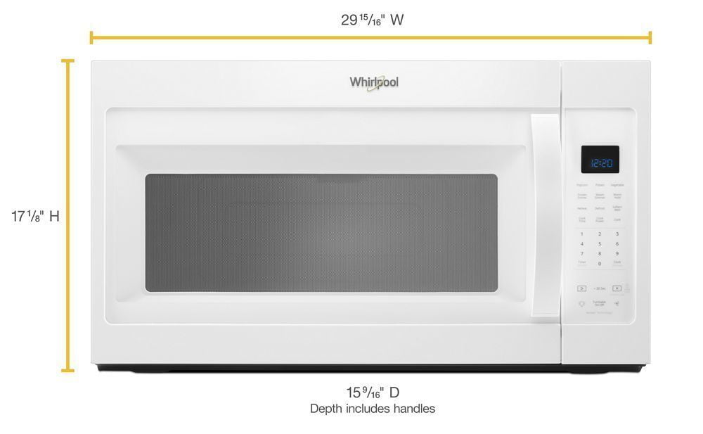 Whirlpool WMH32519HW 1.9 Cu. Ft. Capacity Steam Microwave With Sensor Cooking