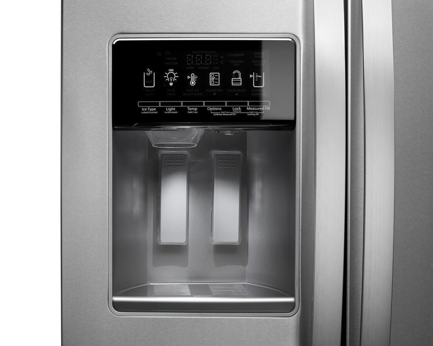 Whirlpool WRS970CIHZ 36-Inch Wide Side-By-Side Counter Depth Refrigerator - 20 Cu. Ft.