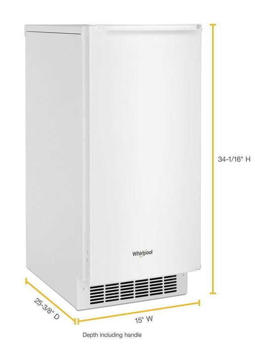 Whirlpool WUI75X15HW 15-Inch Icemaker With Clear Ice Technology