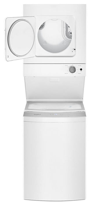 Whirlpool WET4024HW 1.6 Cu.Ft Electric Stacked Laundry Center 6 Wash Cycles And Autodry