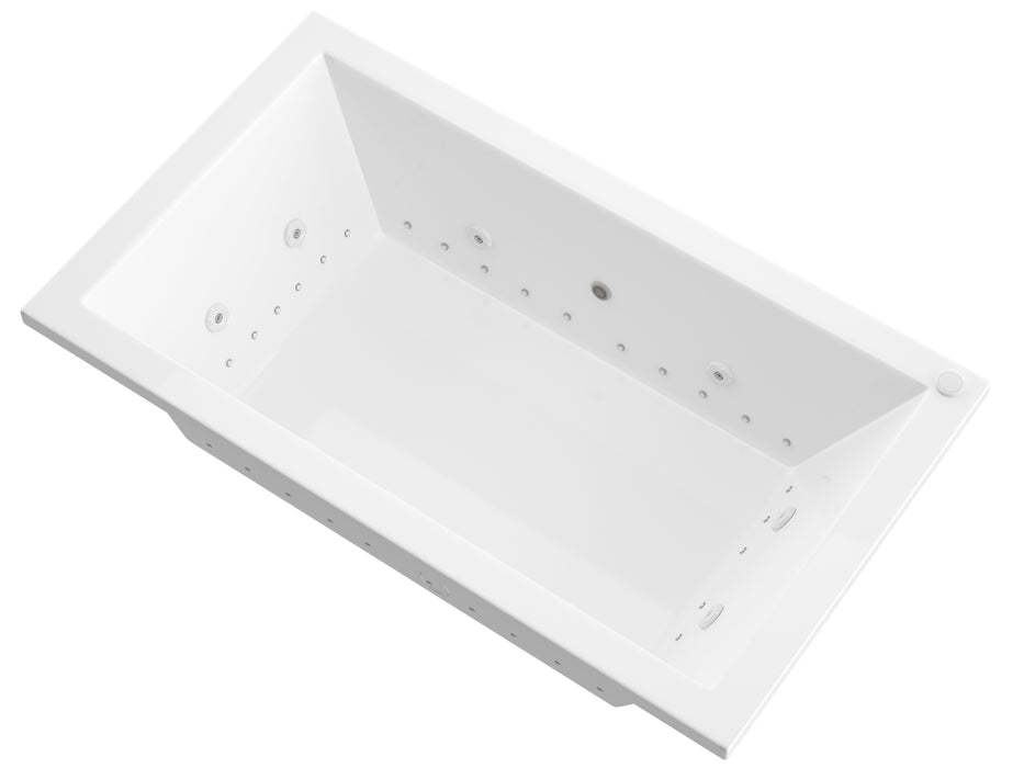 Atlantis Whirlpools Venetian  Deluxe Series 41.625 x 72in. Air and Whirlpool Jetted Bathtub in White