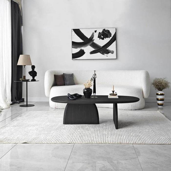 Miami Designer Coffee Table Solid Wood (W)24" (L)48" (H)13.75"