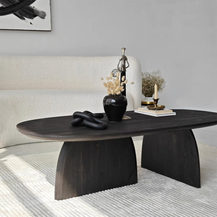 Miami Designer Coffee Table Solid Wood (W)24" (L)48" (H)13.75"