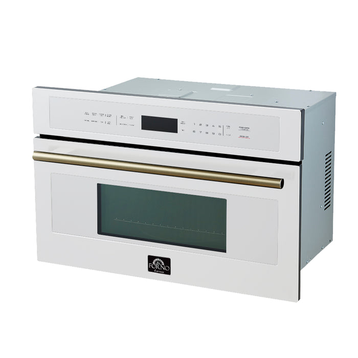 Oliena Espresso White 30 Inch 1750 Watt Compact Oven & 1000 Watt Microwave, 1.6 cu. ft.