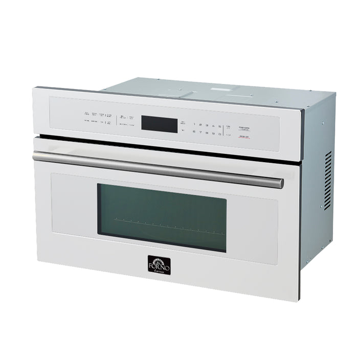 Oliena Espresso White 30 Inch 1750 Watt Compact Oven & 1000 Watt Microwave, 1.6 cu. ft.