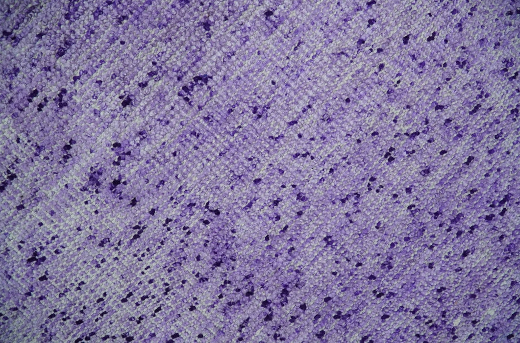 Modern Abstract Purple and Silver Hand knotted 8x10 Woven Art Silk Area Rug