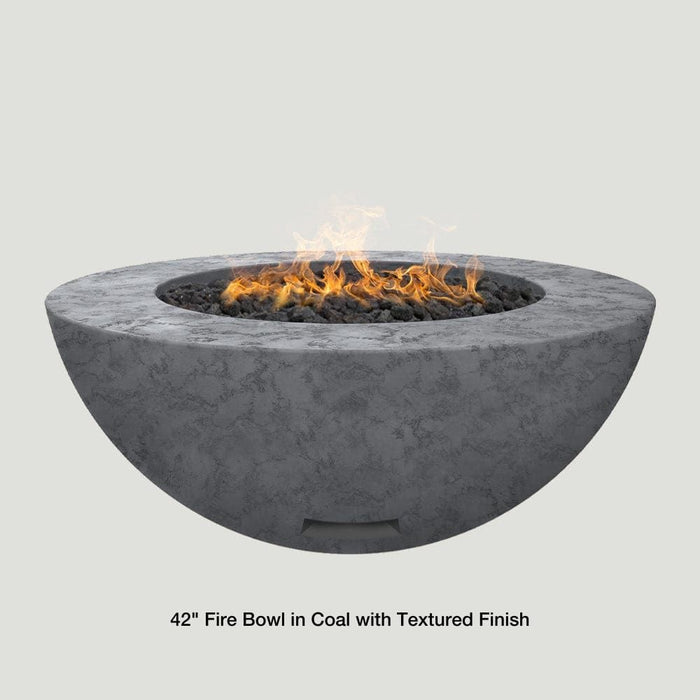 Modern Blaze 42-Inch Round Concrete Gas Fire Bowl with Push Button Ignition