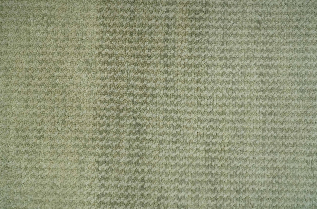 Modern Contemporary Olive, Beige and Ivory Stripes Design Custom Made wool area Rug