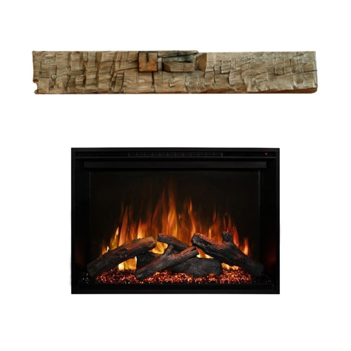 Modern Flames Redstone 36-Inch Electric Fireplace Insert with Rustic Mantel