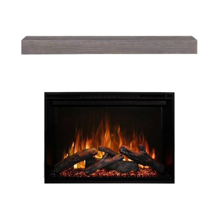 Modern Flames Redstone 36-Inch Electric Fireplace Insert with Modern Zachary Mantel