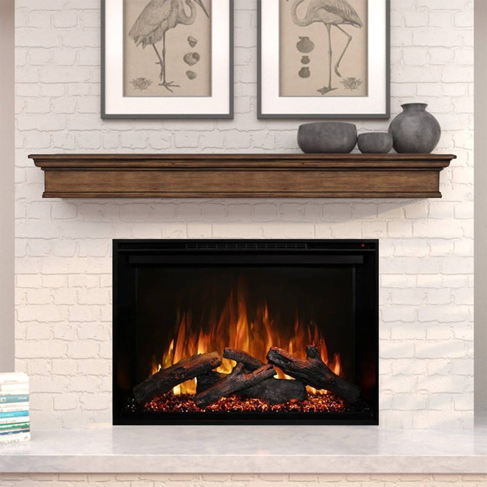 Modern Flames Redstone 36-Inch Electric Fireplace Insert with Traditional Savannah Mantel