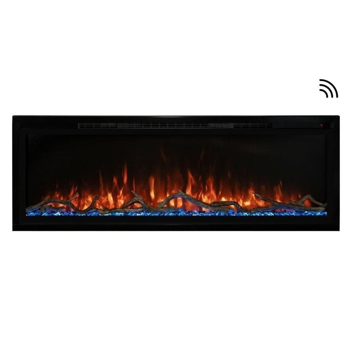 Modern Flames Spectrum Slimline Built-in/Wall Mounted Electric Fireplace, Sizes: 50"-100"