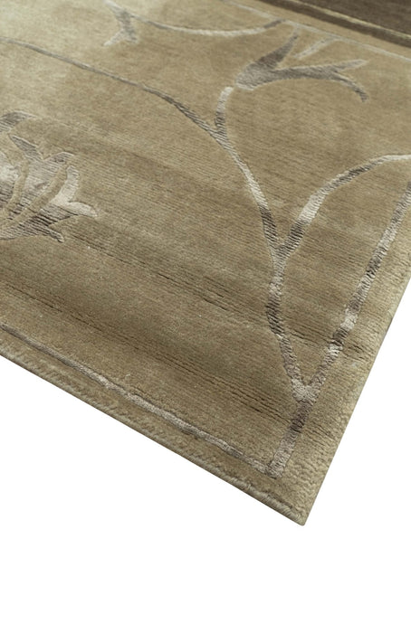 Modern Floral Style Multicolor 4x6 Hand Knotted Wool Area Rug