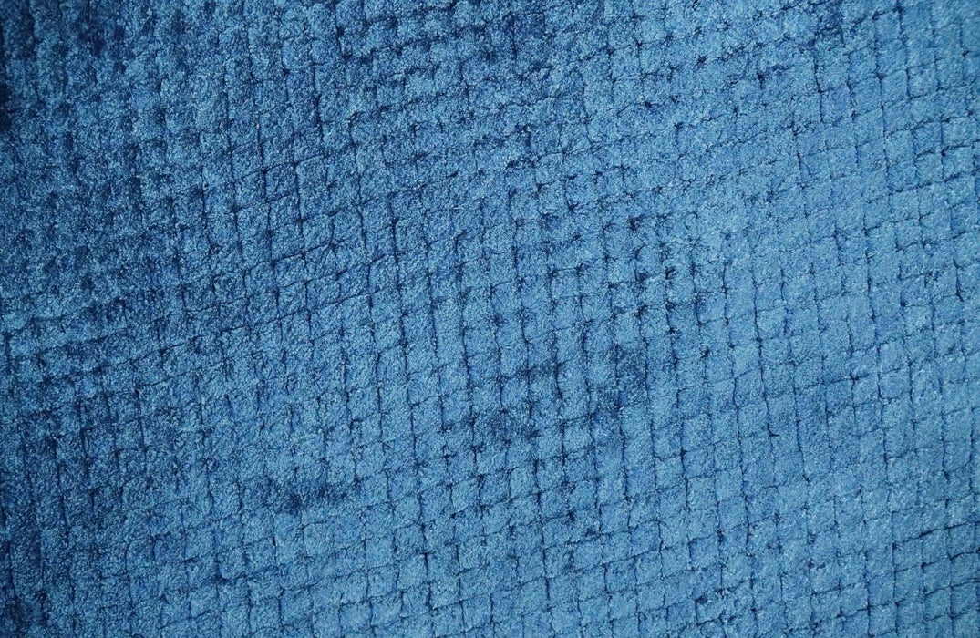 Modern Geometrical Cross Square Hand Made 2x4 Blue Art silk Area Rug