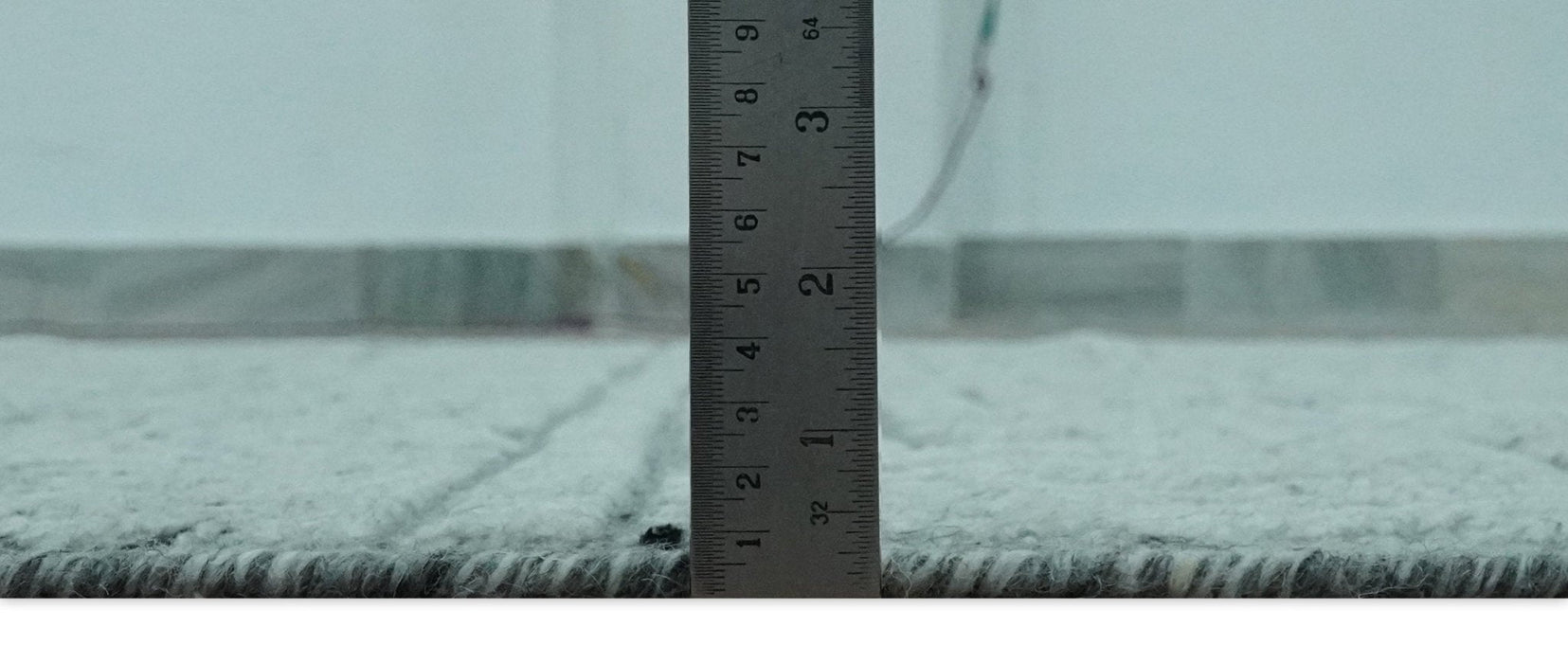 Modern Geometrical Silver and Gray Chevron Design Hand Carved  wool Rug