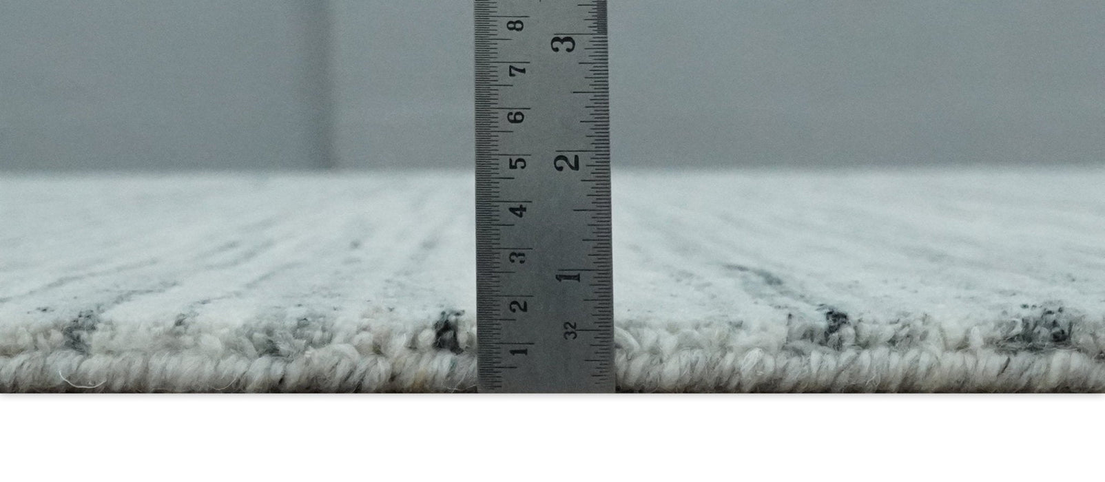 Modern Handloom Ivory, Charcoal, Silver 8x10 Contemporary Wool Area Rug