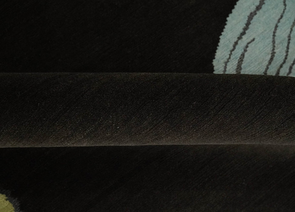 Modern Premium look Dark Brown 5x8 Hand loom Wool and Art Silk Area Rug