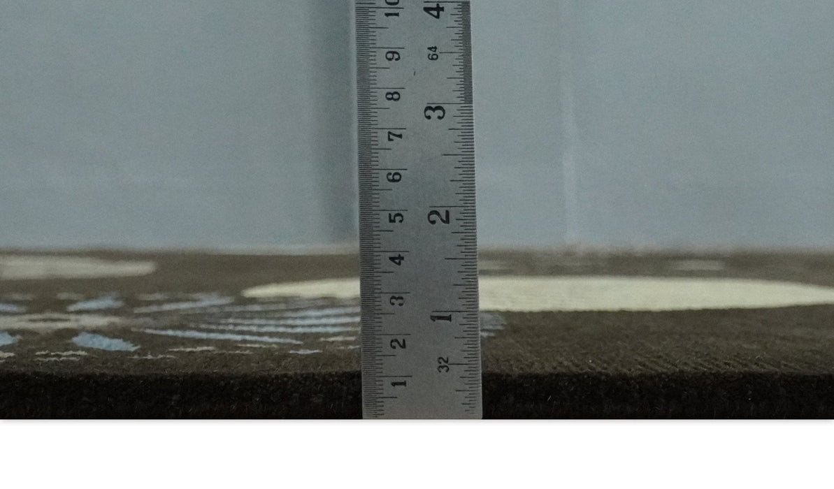 Modern Premium look Dark Brown 5x8 Hand loom Wool and Art Silk Area Rug