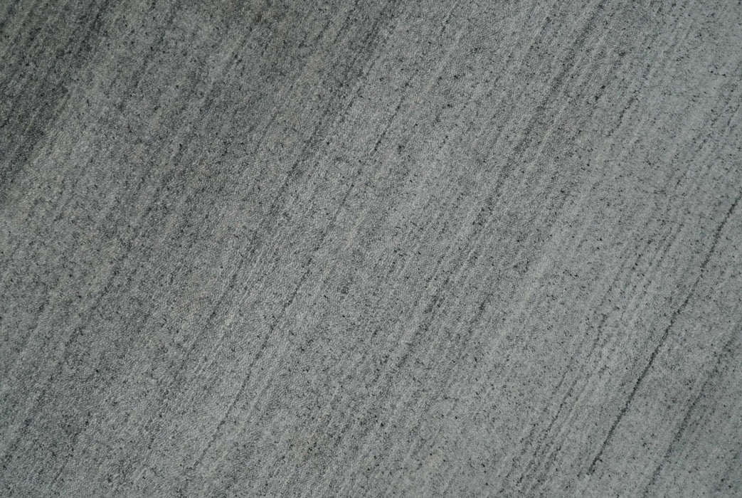 Modern Scandinavian 5x6.5 Gray and Silver Blended Wool Hand Woven Area Rug | HL48