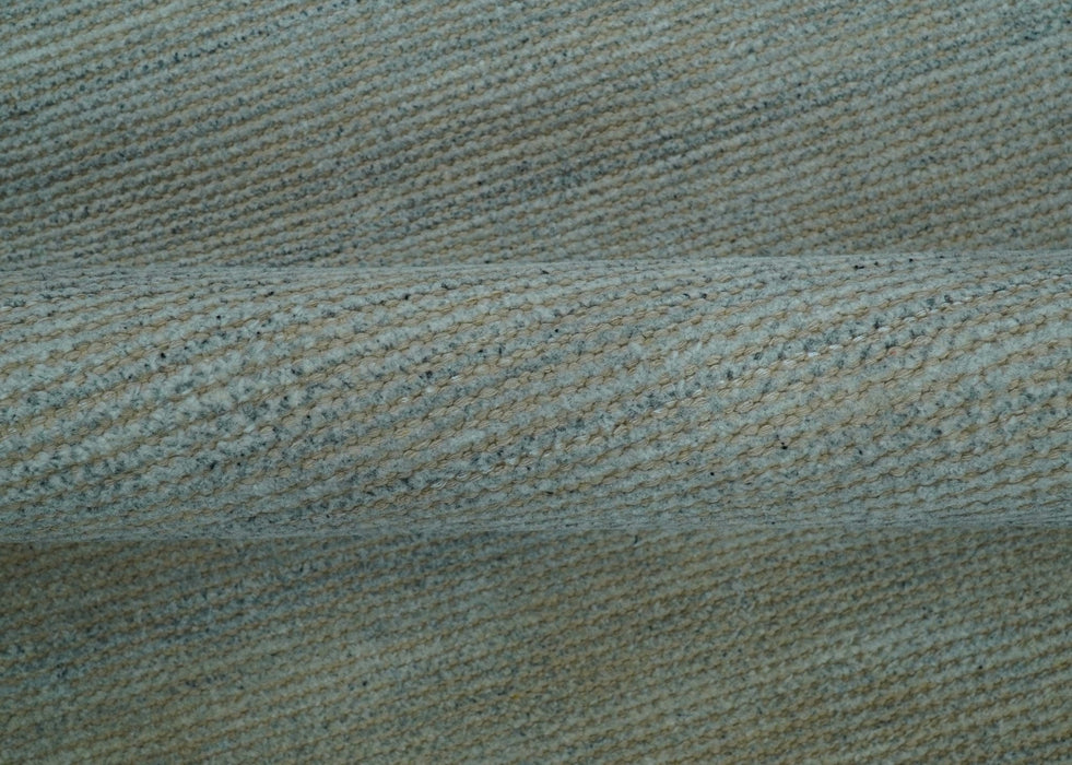 Modern Solid Design Green And Blue 5x8 Hand Knotted Wool Area Rug