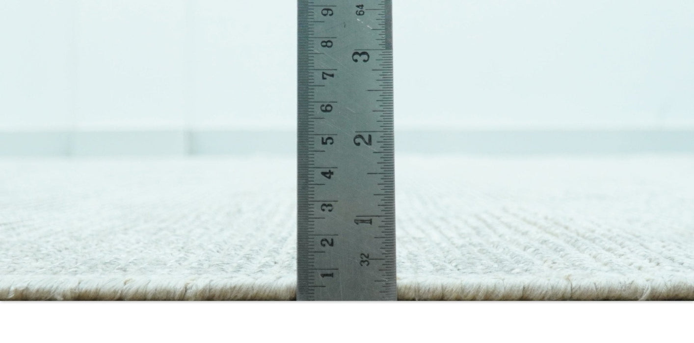 Modern Solid Design Silver Hand Knotted 9x12 Wool Area Rug